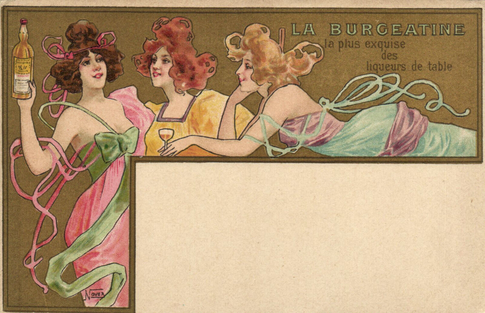 PC ADVERTISING, LA BURGEATINE, LA PLUS EXQUISE, Vintage Postcard (b51941)