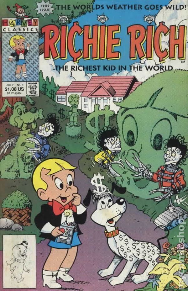 Richie Rich #3 VG 4.0 1991 Stock Image Low Grade