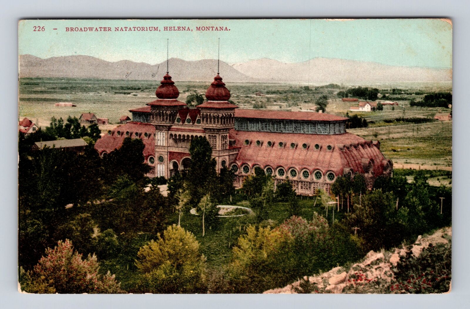 Helena MT-Montana, Broadwater Natatorium, Antique, Vintage Postcard