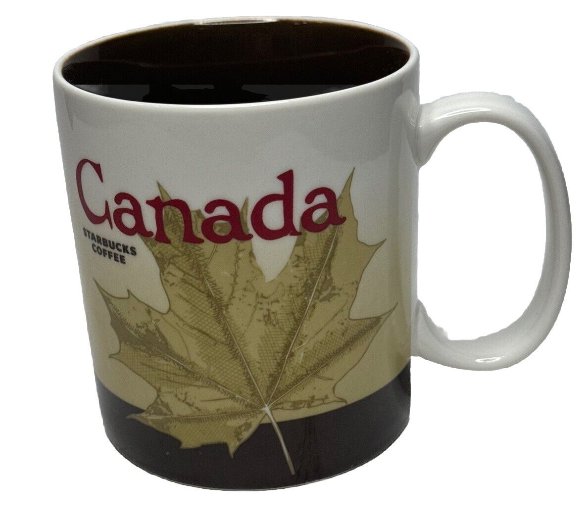 Starbucks 2012 Coffee Mug / Cup Collector Series Canada Maple Leaf 16 fl Oz.