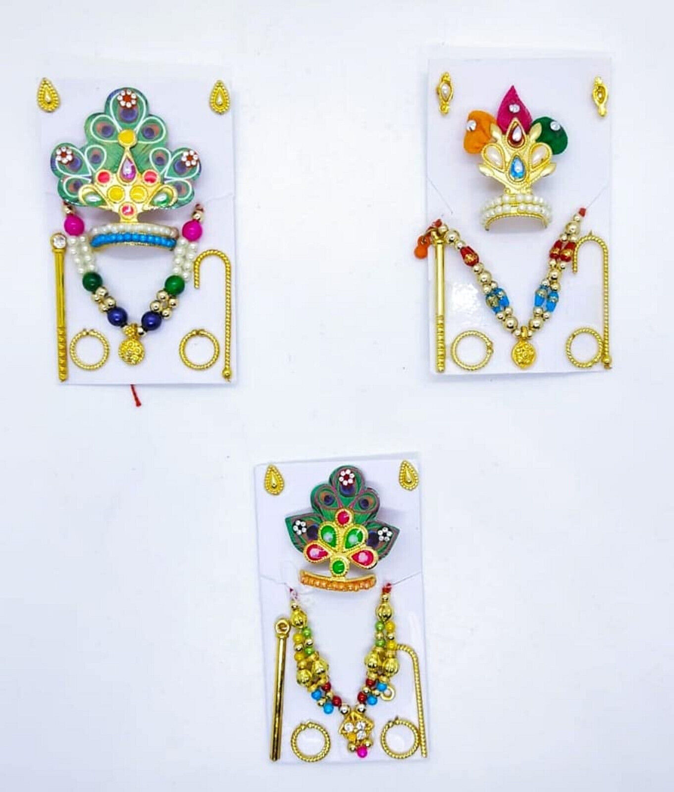 Indian traditional laddu gopal jewellery set combo pack of 3