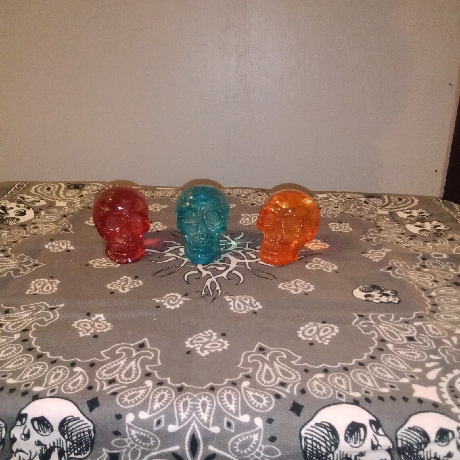 Transparent Colored Skulls