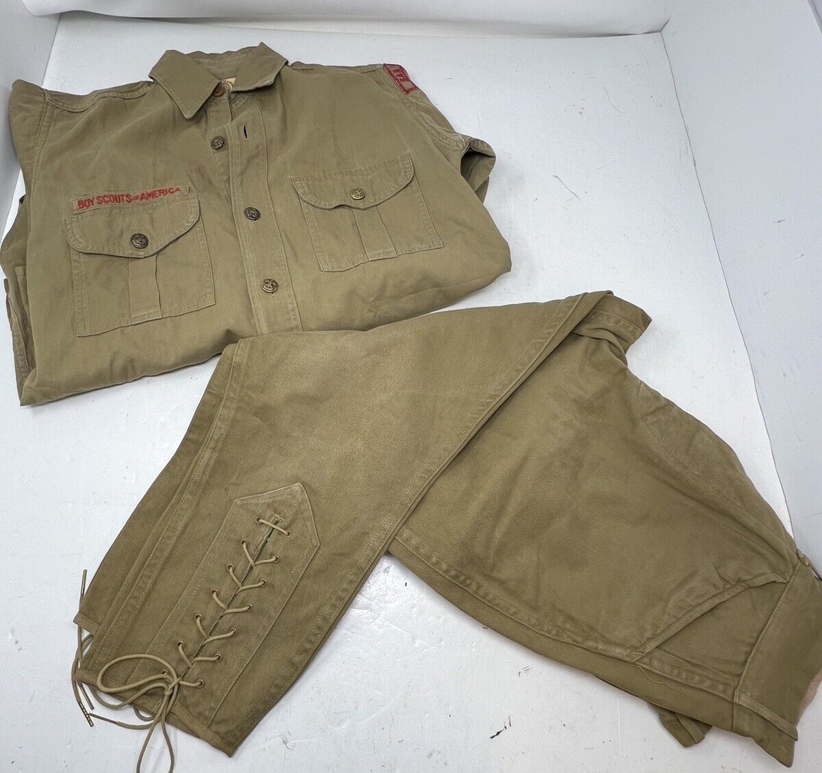 1930's  1940’s Vintage Boy Scout Uniform Shirt Pants Union Made San Antonio