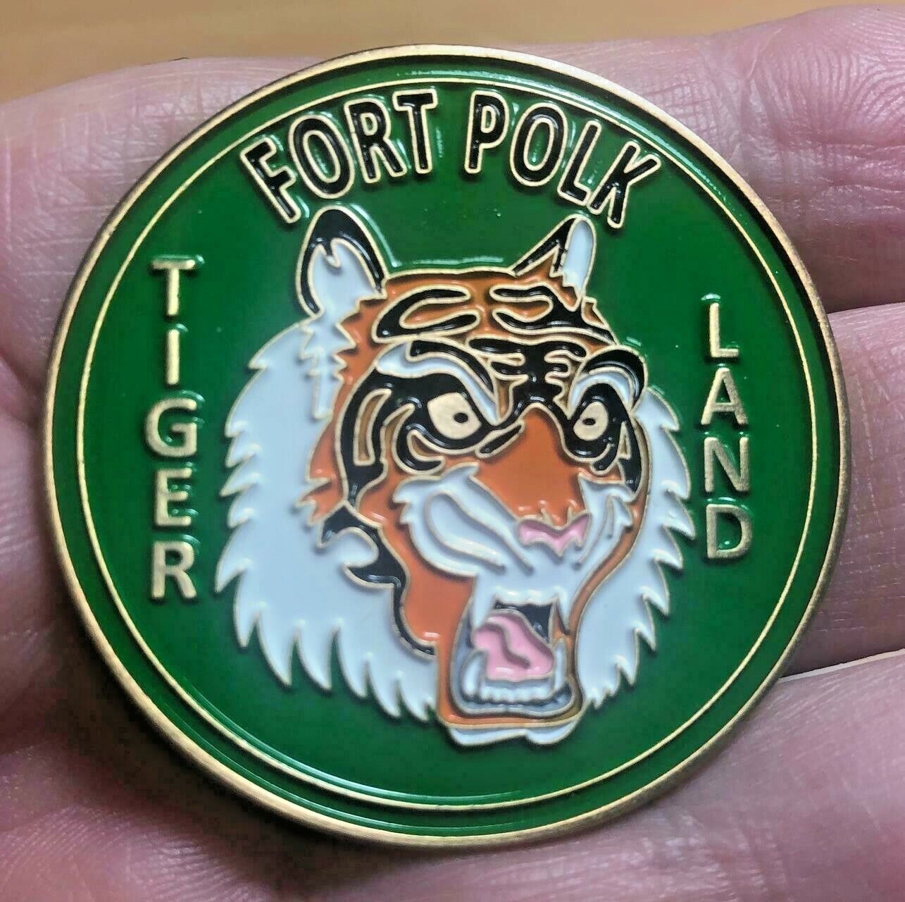 US ARMY FORT POLK TIGER LAND CHALLENGE COIN TIGERLAND...ONE OF A KIND