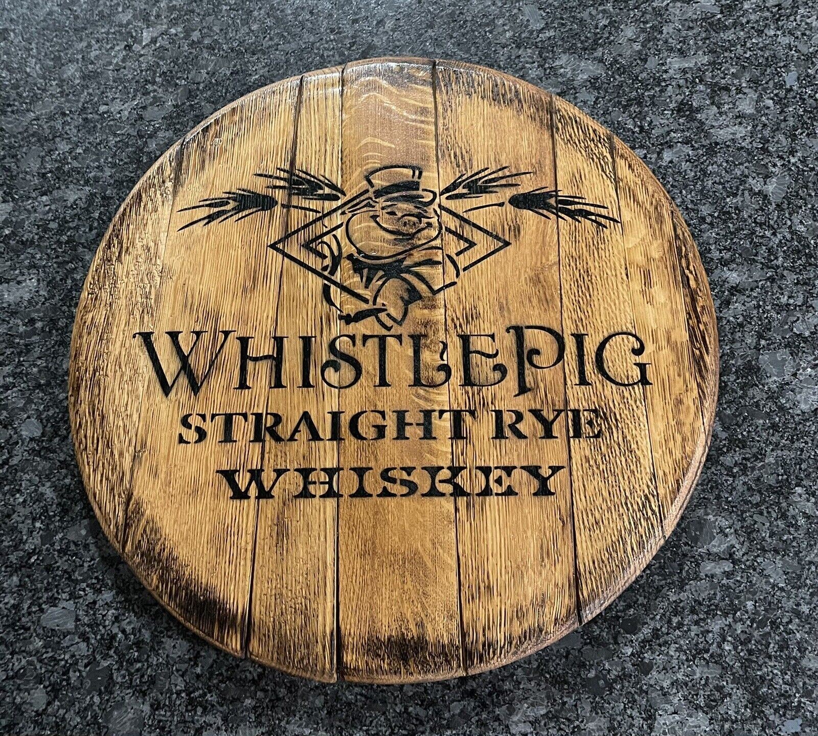 Whistle Pig Straight Rye Whiskey Bourbon Barrel Whiskey Head / Top 21” Diameter