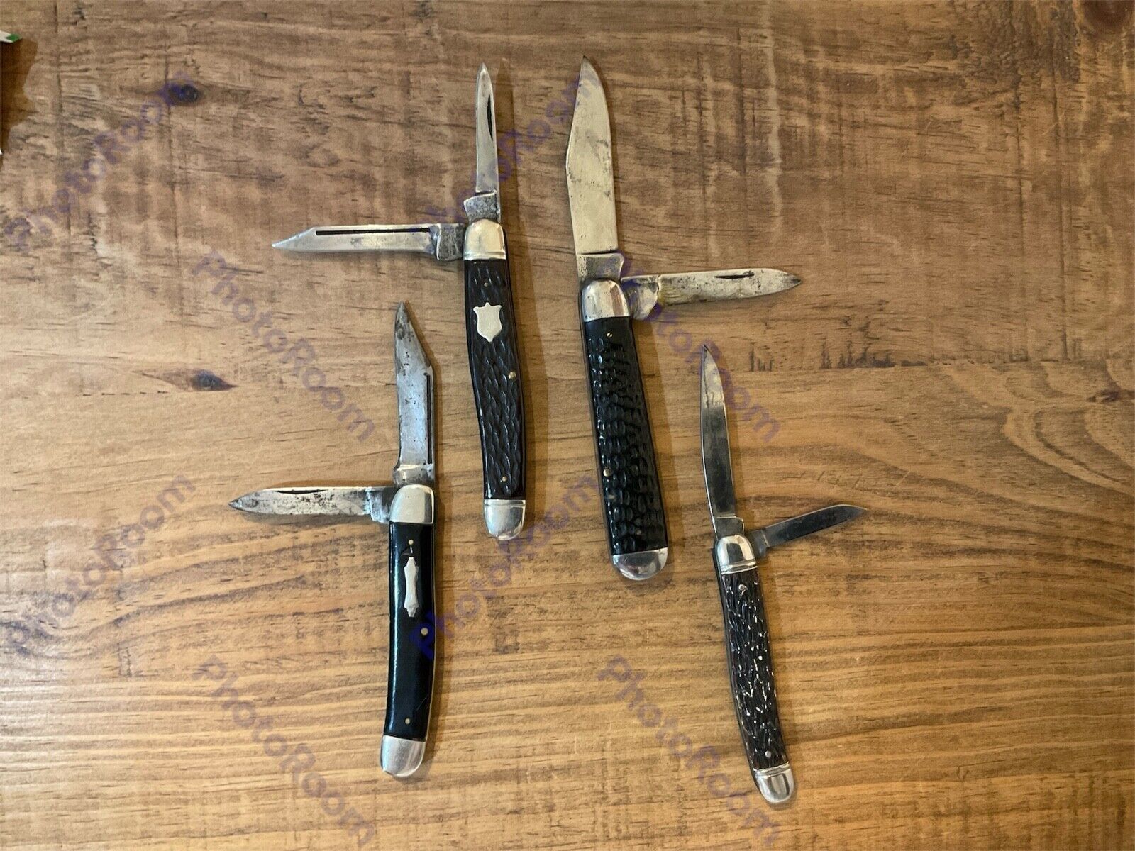 Vintage Folding Pocket Knife Knives Lot Of 4 (Camillus,Imperial,?,?)