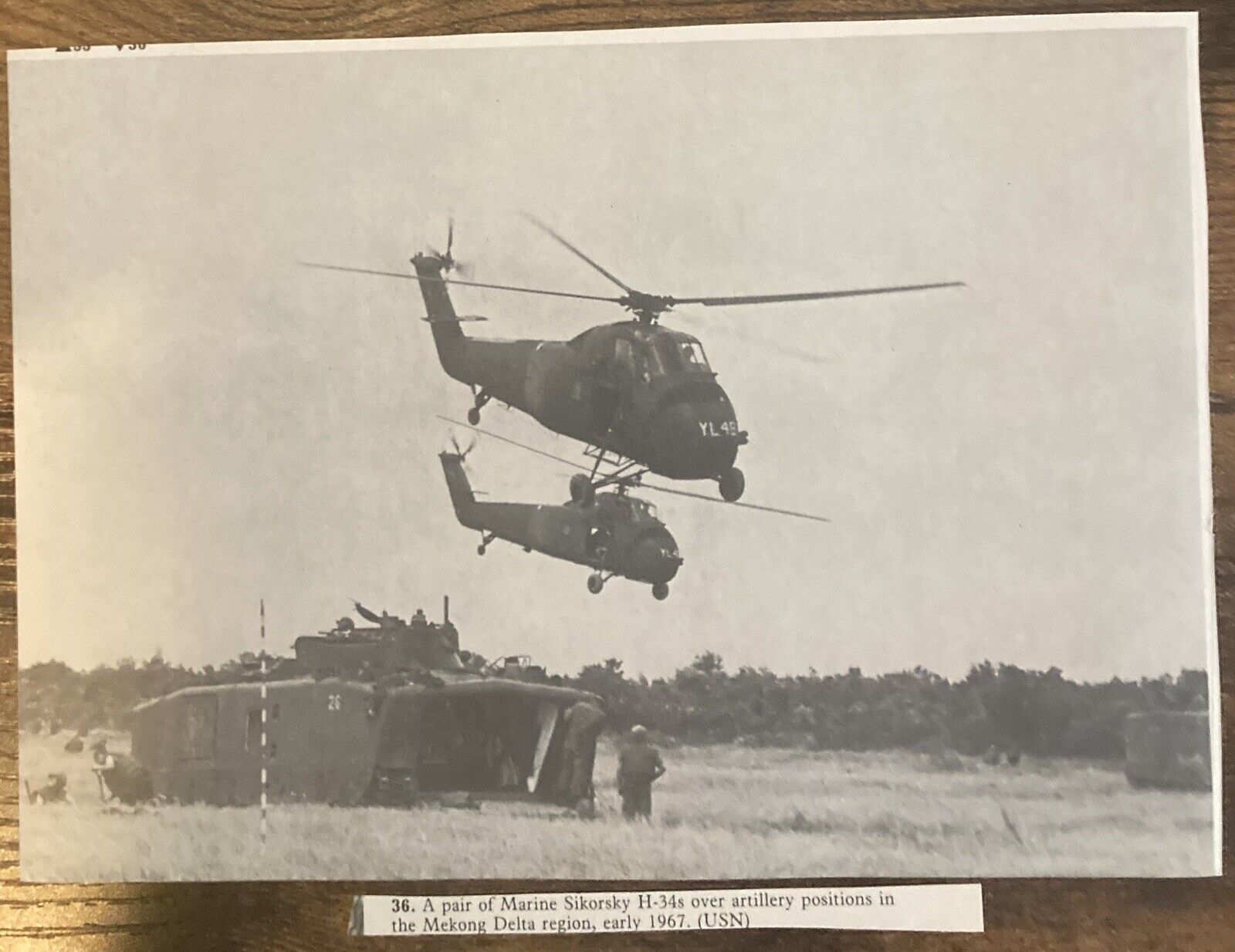 Book Clipping Photo Marine Sikorsky H-34’s Mekong Delta Vietnam 1967