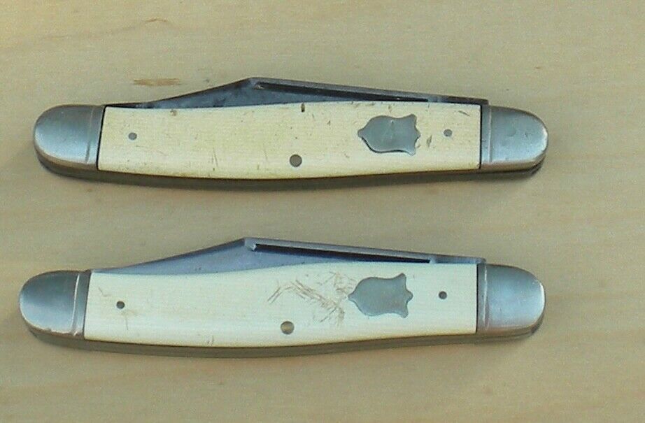 Two Camillus #66 Large Stockman Pocket Knives Used USA