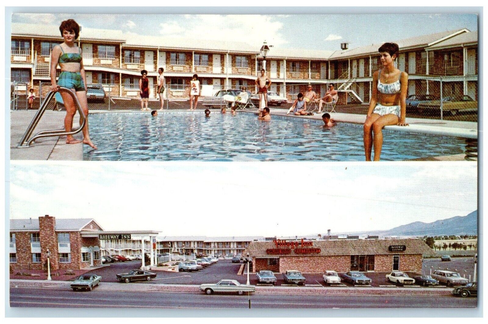 c1960 Rodeway Inn Pikes Peak Avenue Colorado Springs Colorado Vintage Postcard