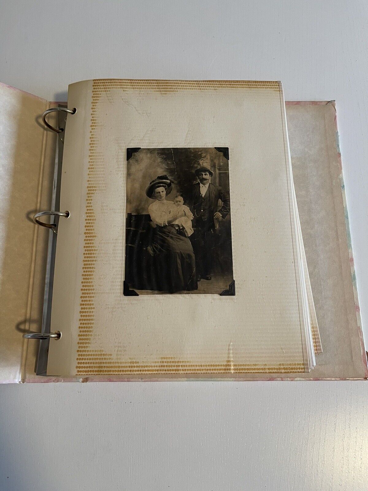 Photo Album/scrap book over 300 photos spanning decades, handwritten messages 
