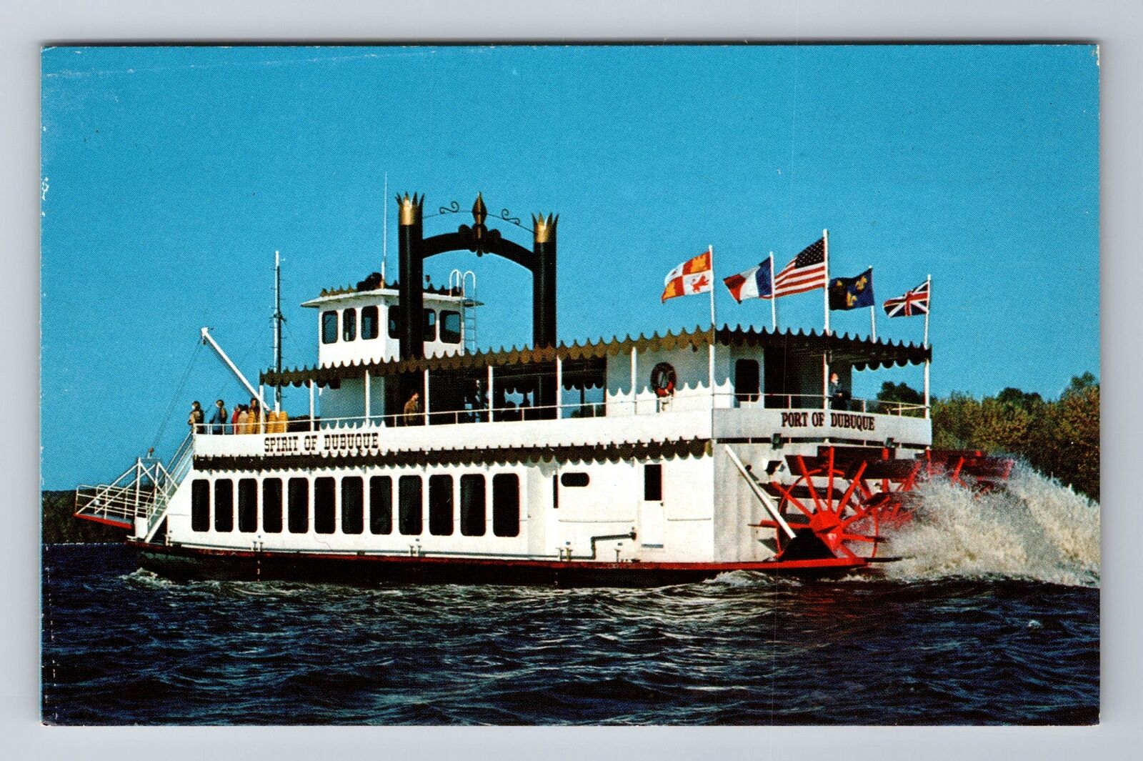 Spirit Of Dubuque, Ship, Transportation, Antique, Vintage Souvenir Postcard
