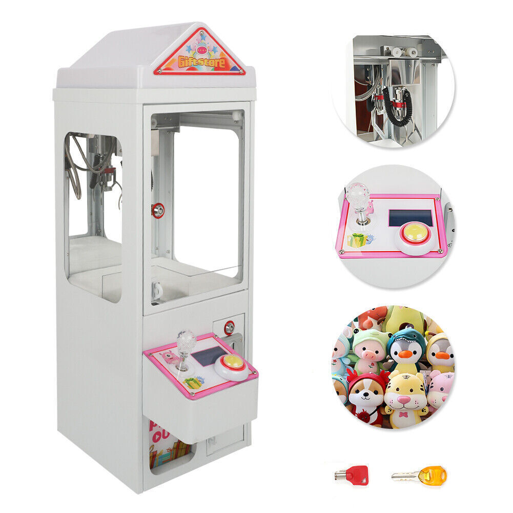 Electronic Claw Crane Mini Doll Machine Arcade Candy Grabber Toy Gift Free Token