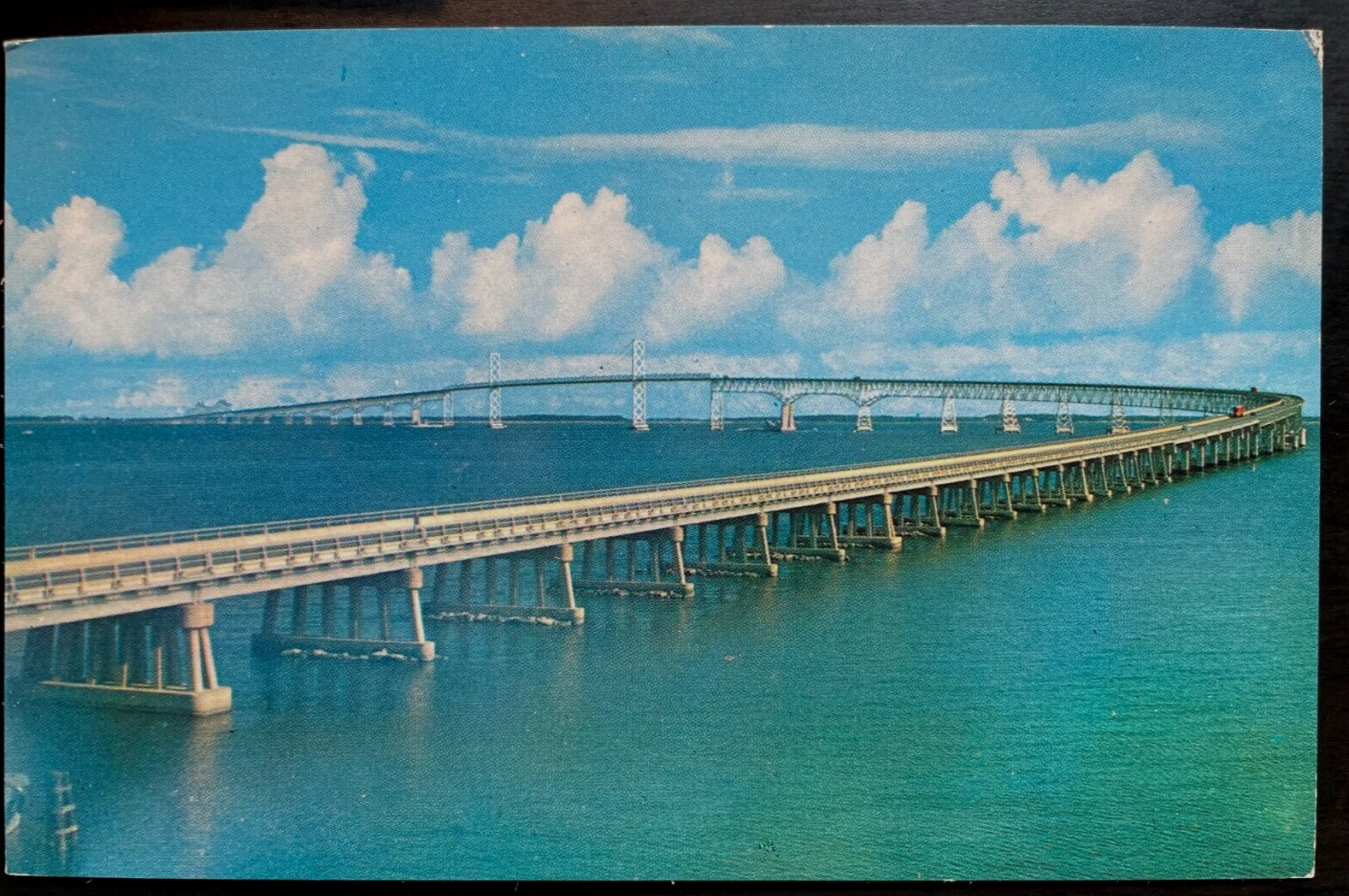 Vintage Postcard 1952 Chesapeake Bay Bridge, Annapolis-Stevensville, MD
