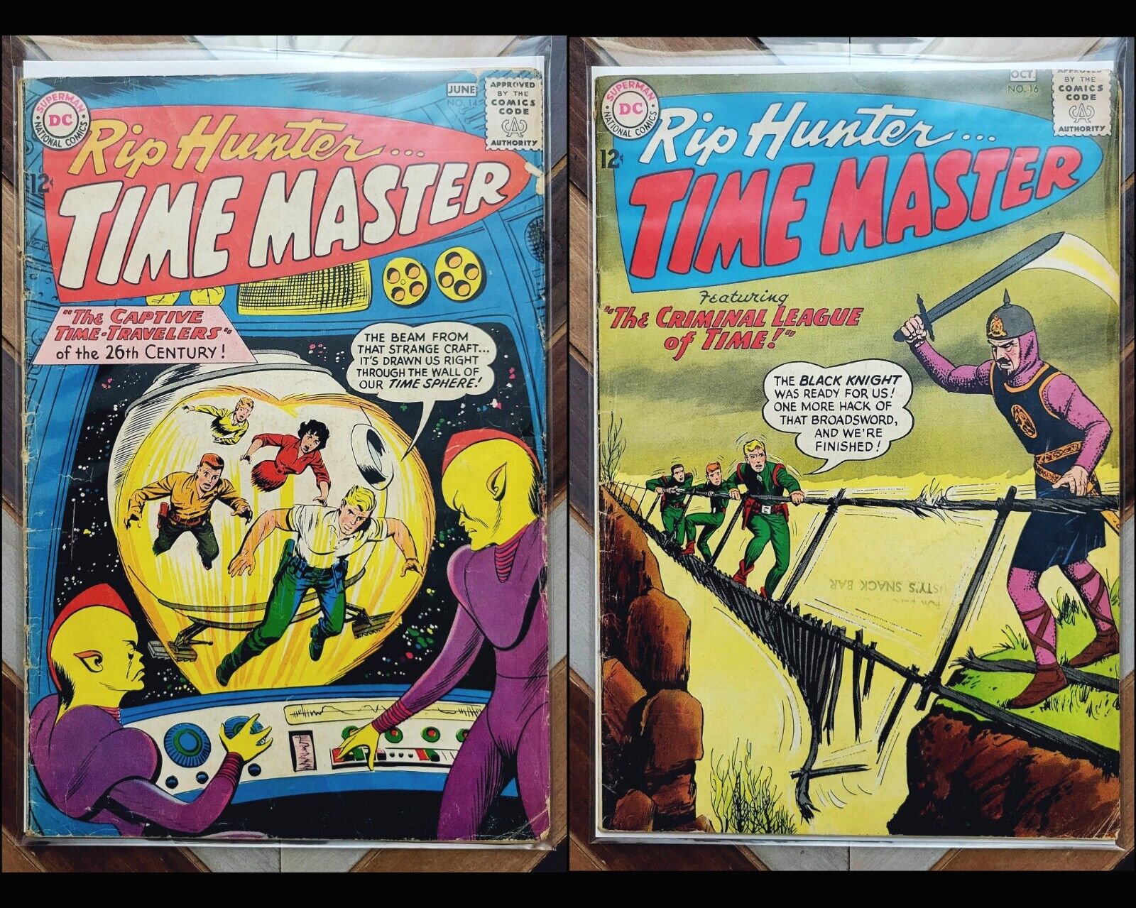 RIP HUNTER Time Master #14 & 16 (DC 1963) Silver Age Jack Miller Bill Ely Covers