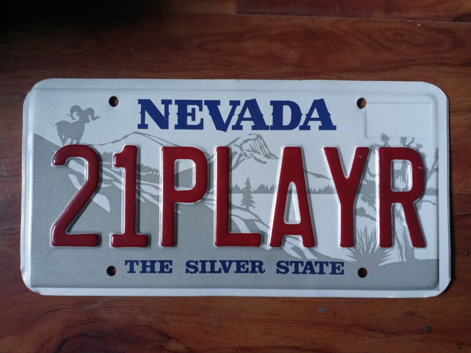 Vintage 80s 90s Nevada Personal Vanity 21PLAYR License Plate 