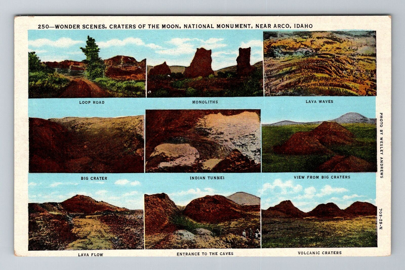 Arco ID-Idaho, Wonder Scenes, National Monument, Antique, Vintage Postcard
