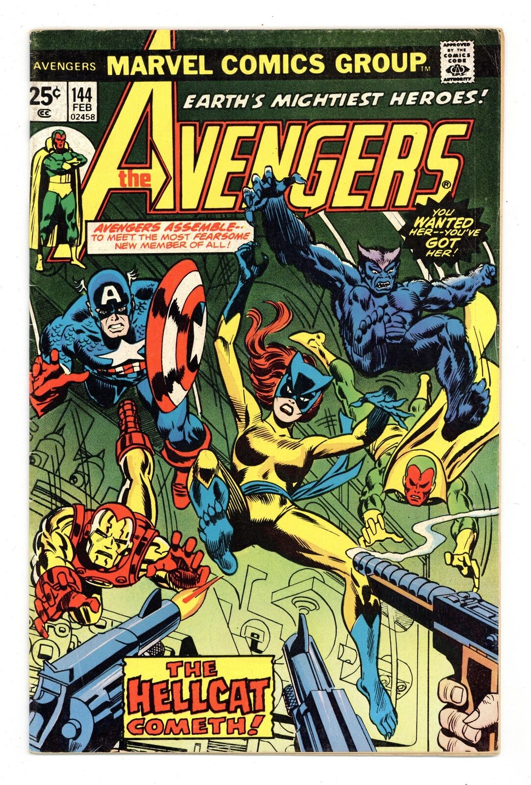 Avengers #144 VG 4.0 1976 1st app. Hellcat