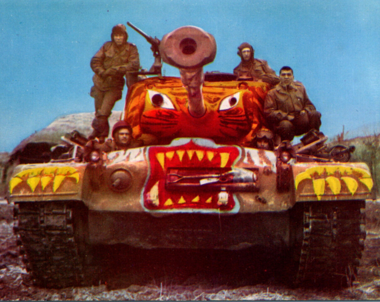M-26 Pershing Tank US Army 1950s Tiger Korean War Era Postcard