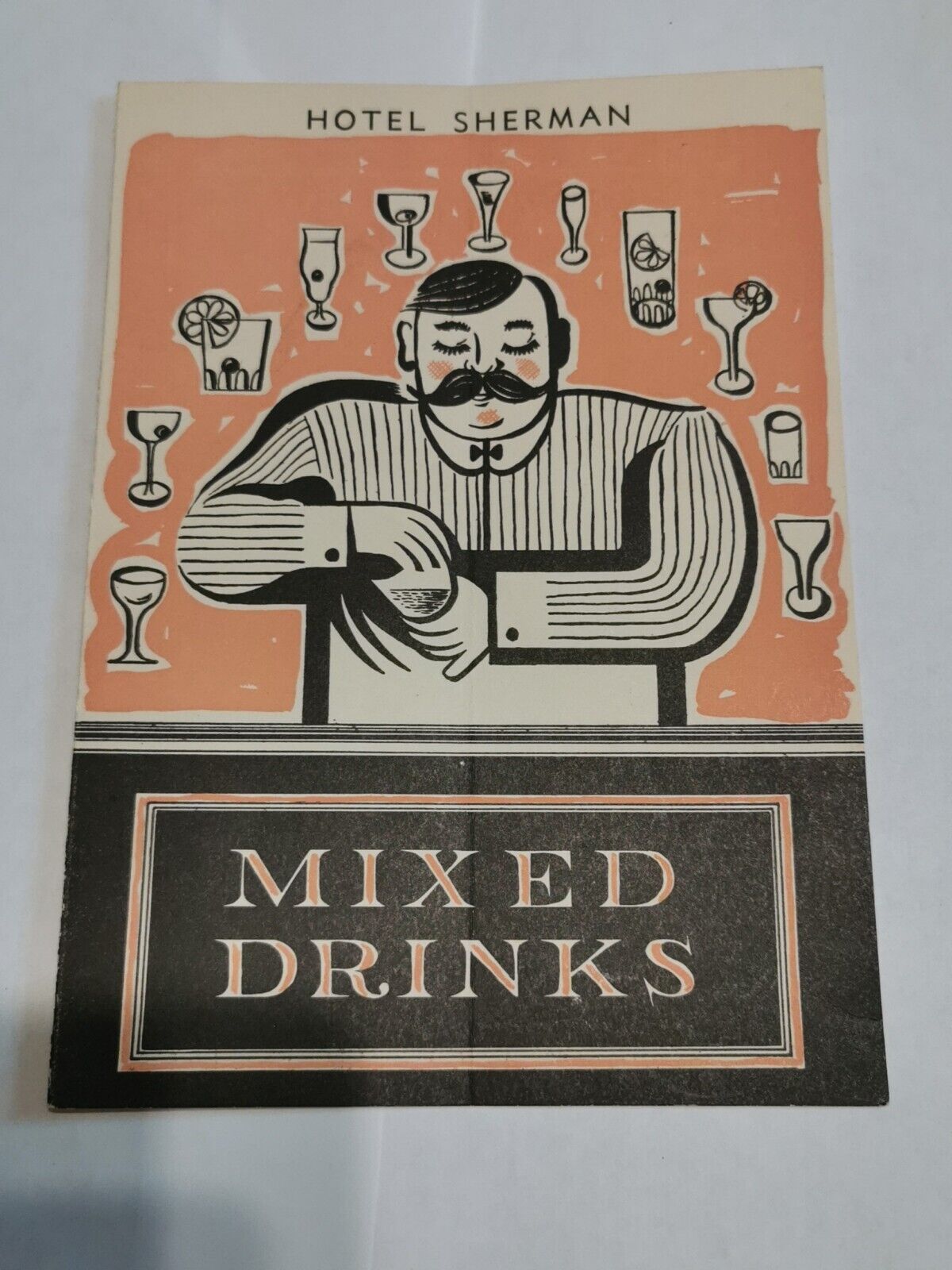 Vintage 1941 Mixed Drinks Menu Hotel Sherman / College Inn Chicago