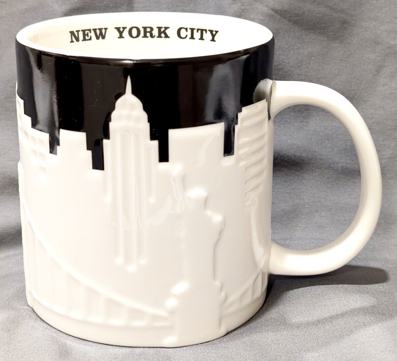 2012 Starbucks New York City Skyline 3D Coffee Mug Collector Series Embossed Mug