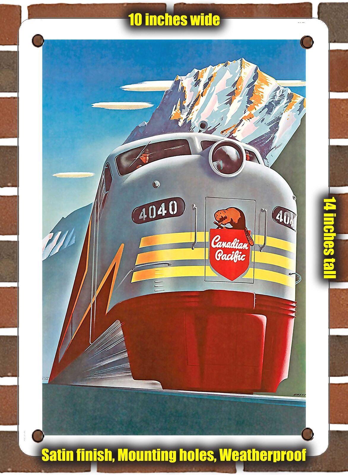 METAL SIGN - 1952 Canadian Pacific - 10x14 Inches