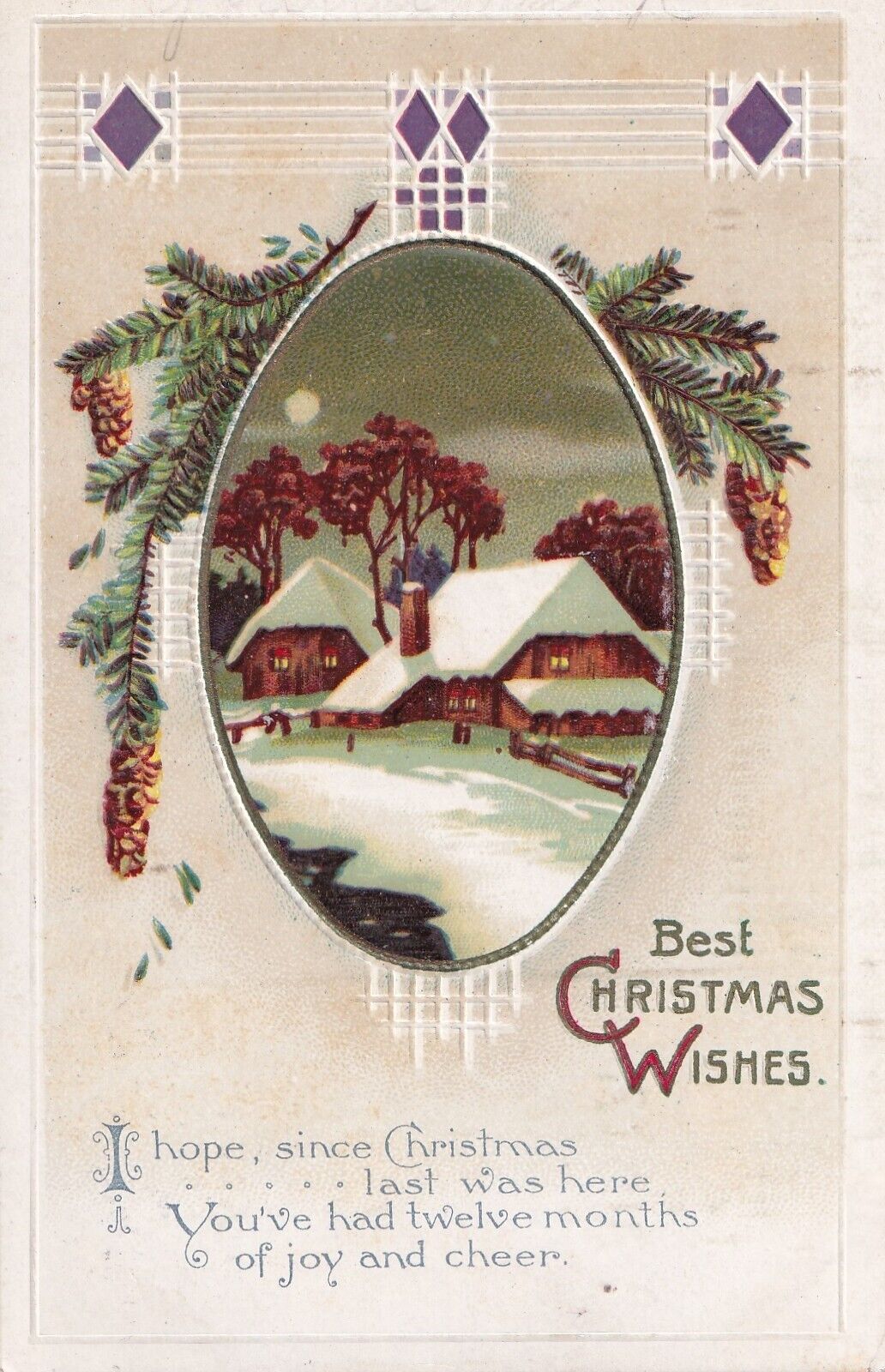 Vintage Postcard Xmas Christmas Victorian International Art Publishing 1579 A2