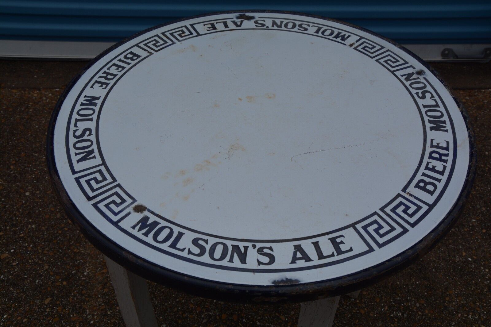 MOLSON'S ALE BIERE MOLSON ANTIQUE BEER SIGN 1920's BAR TAVERN TABLE