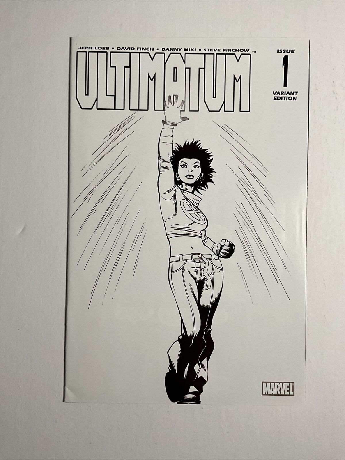 Ultimatum #1 (2009) 9.2 NM Marvel Dazzler Incentive Sketch 1:75 Variant Cover