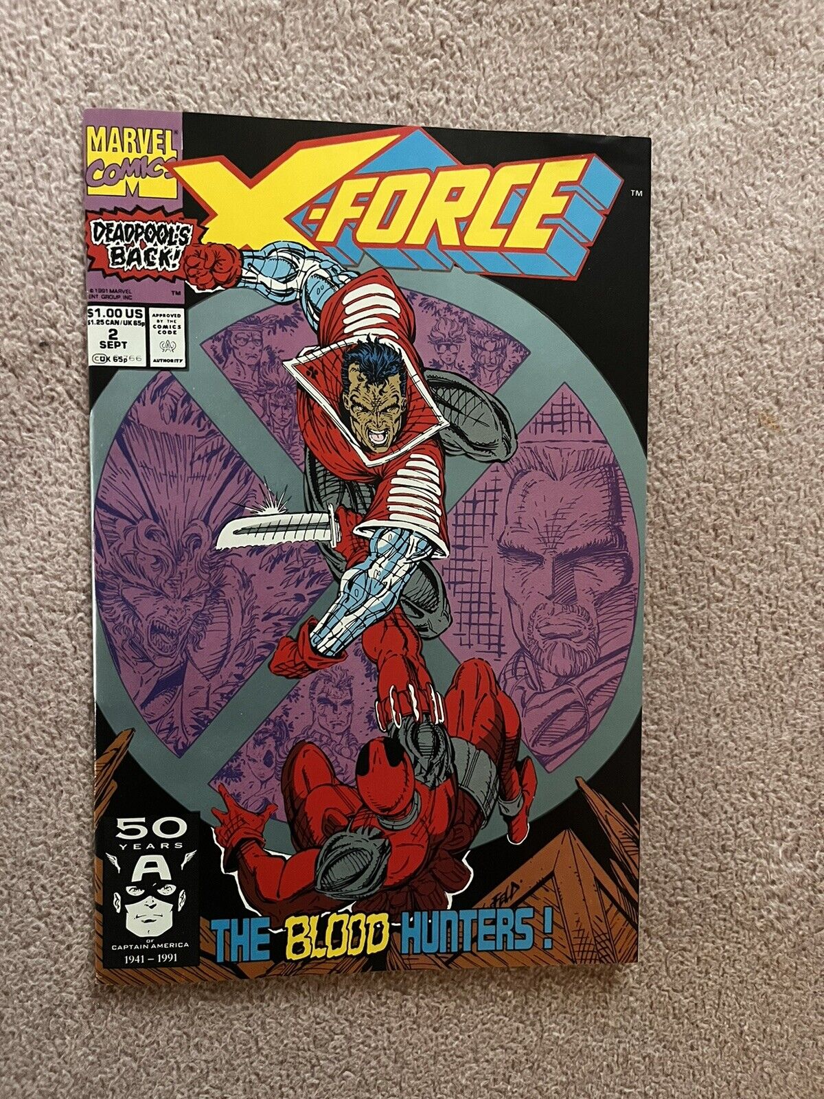 X-FORCE #2, (VF/NM), 2nd App. of Deadpool, Rob Liefeld, Marvel 1991
