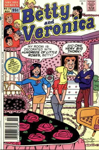 Betty and Veronica #25 (Newsstand) VF; Archie | Roses Cover - we combine shippin