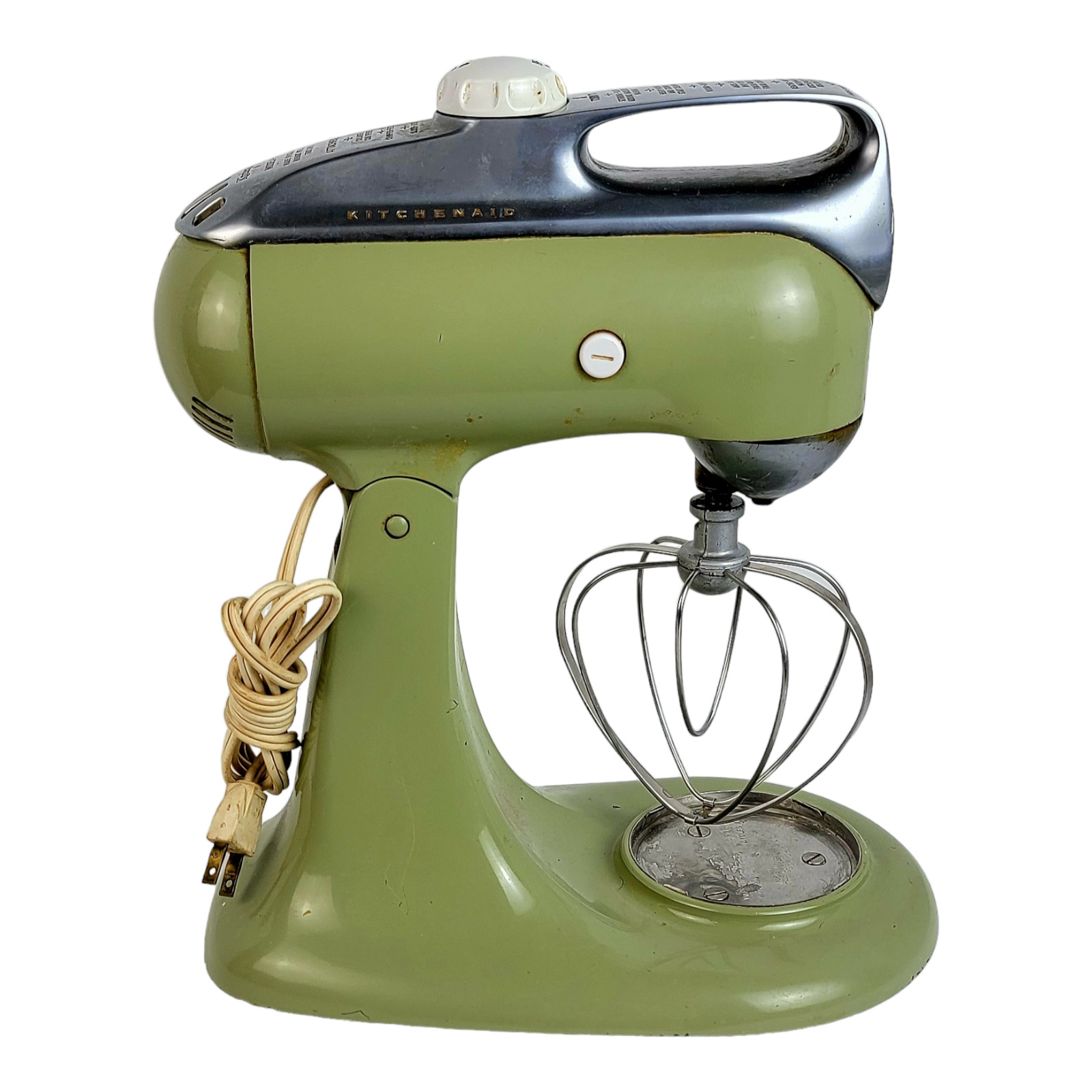 Vintage KitchenAid 10 Speed Mixer Model 4C - Missing Bowl - Works See Video