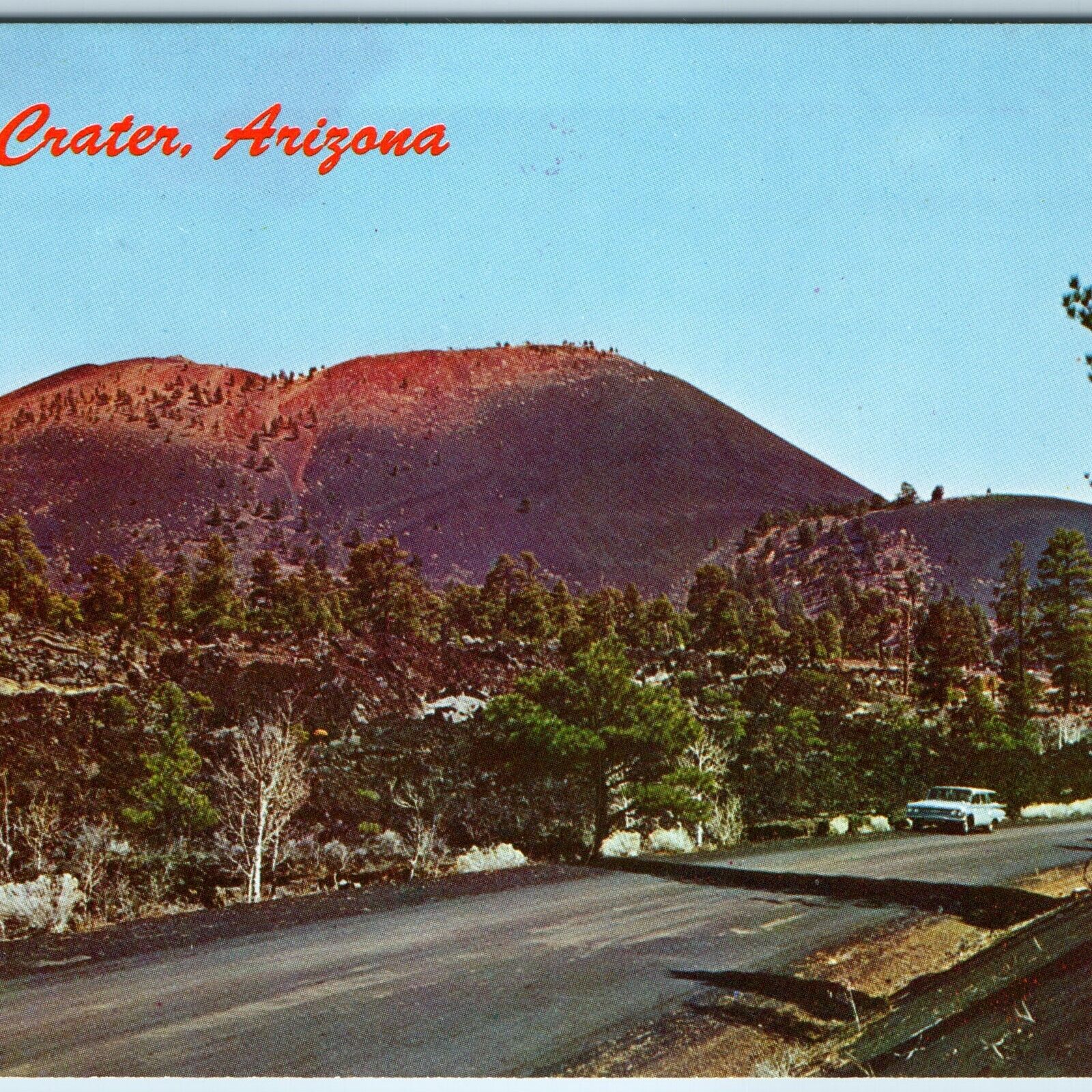 c1960s North of Flagstaff, AZ Sunset Crater Volcano Cinder Cone Route 66 PC A242