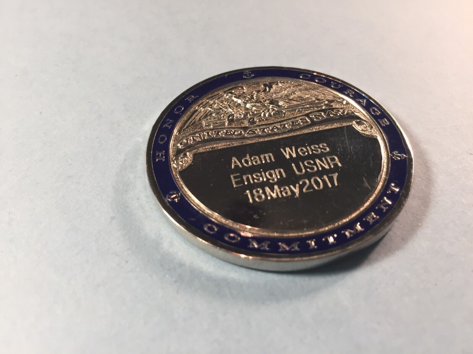 USN / US Navy - Challenge Coin - Ensign (Named & Dated)
