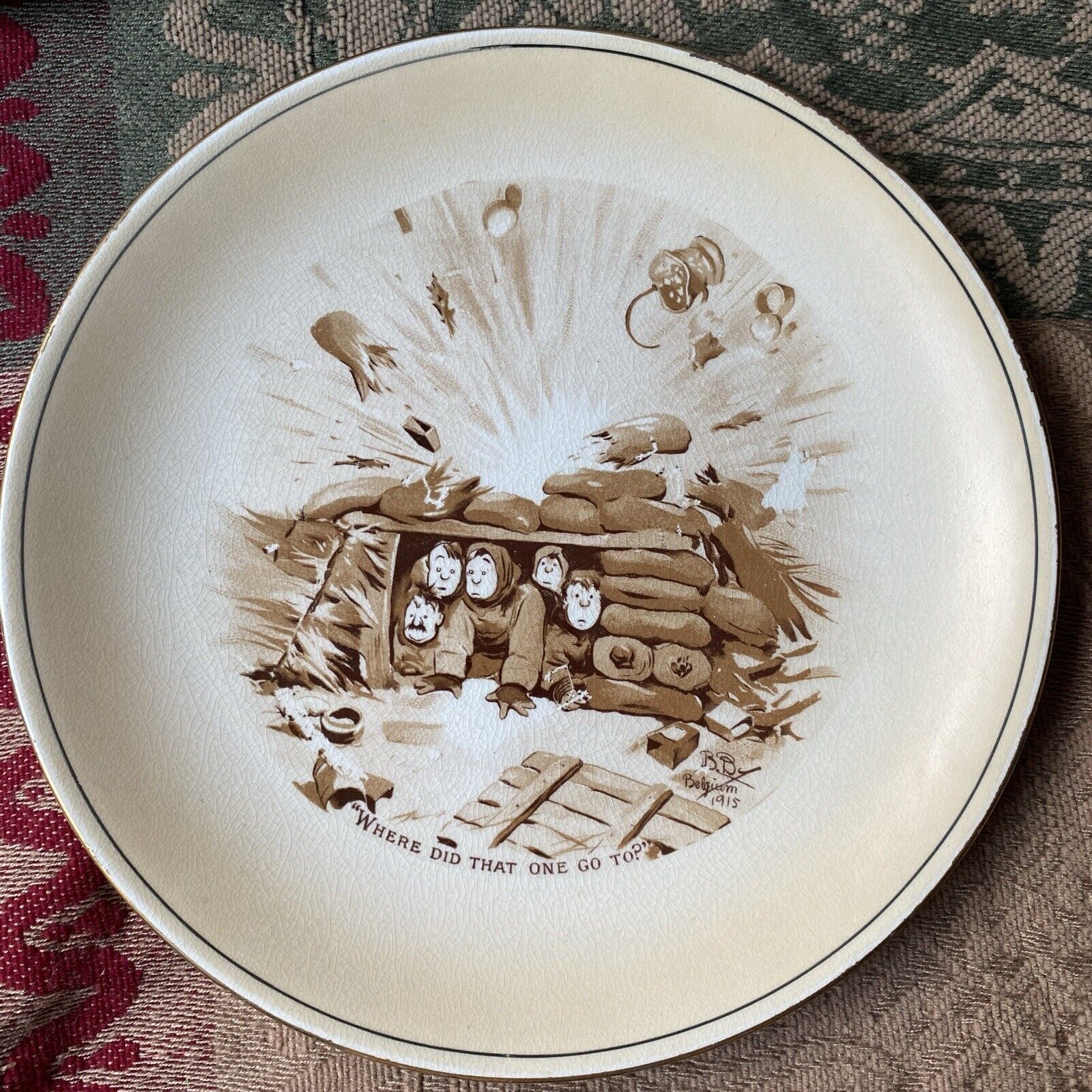Grimwades WWI Bruce Bairnsfather Plate - Collectable China Display Plate