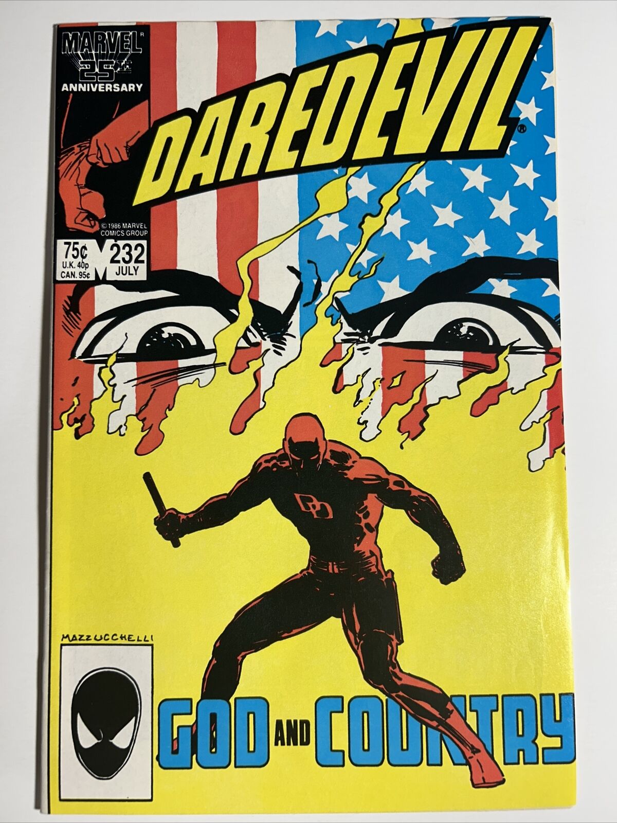 Daredevil #232 1st Appearance of Nuke Frank Miller 1986 Marvel Comics Unpressed