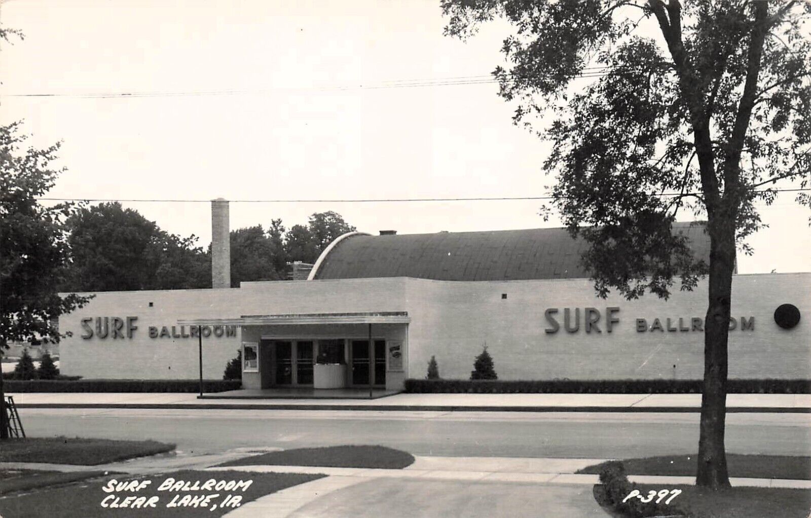 RPPC Clear Lake Iowa Surf Ballroom Buddy Holly Last Concert Photo Postcard E24