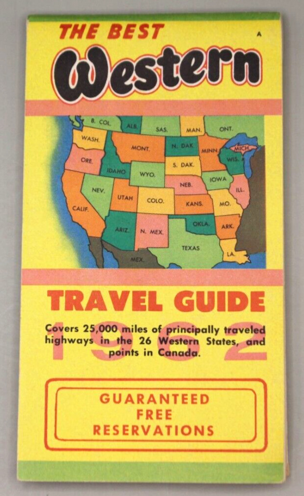 1962 Best Western Travel Guide United States Canada Vacation Vintage Booklet