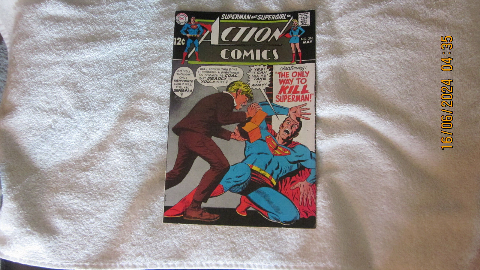 VINTAGE DC COMICS SUPERMAN'S ACTION COMICS #376 MAY 1969 VF+ 8.5