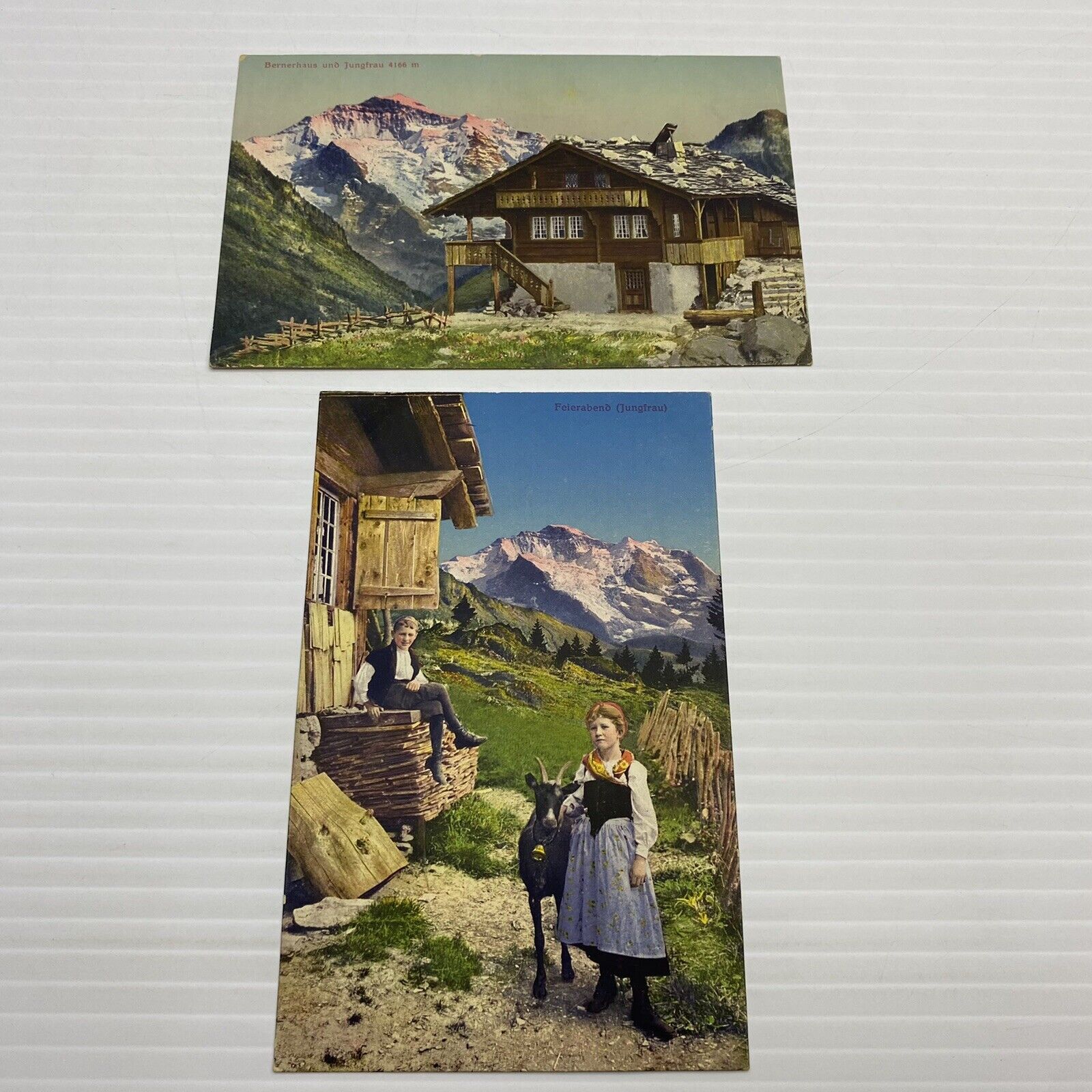 Feierabend Quitting Time Jungfrau House Mountain Summit Switzerland Postcard 60