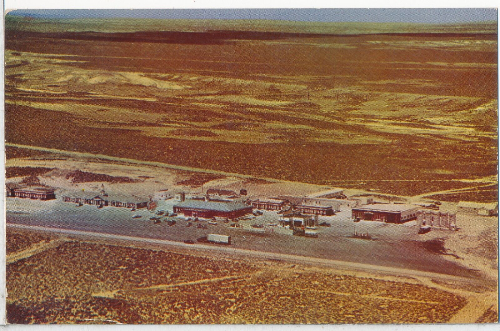 Arial View, Covey's Little America, Wyoming. 1950s Postcard