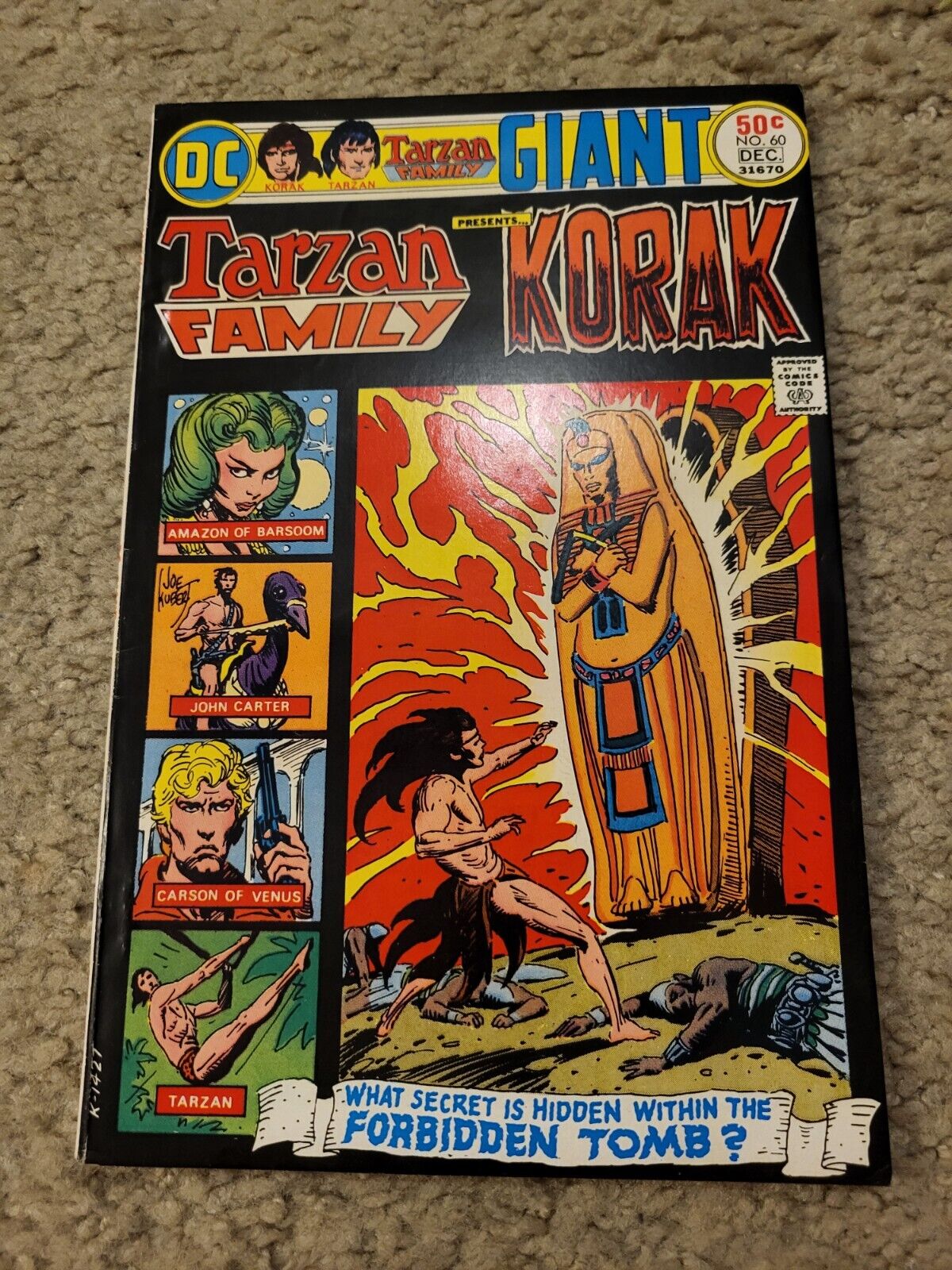 TARZAN FAMILY 60 (1st issue) Presents Korak (son of Tarzan) DC 1975 HIGH GRADE