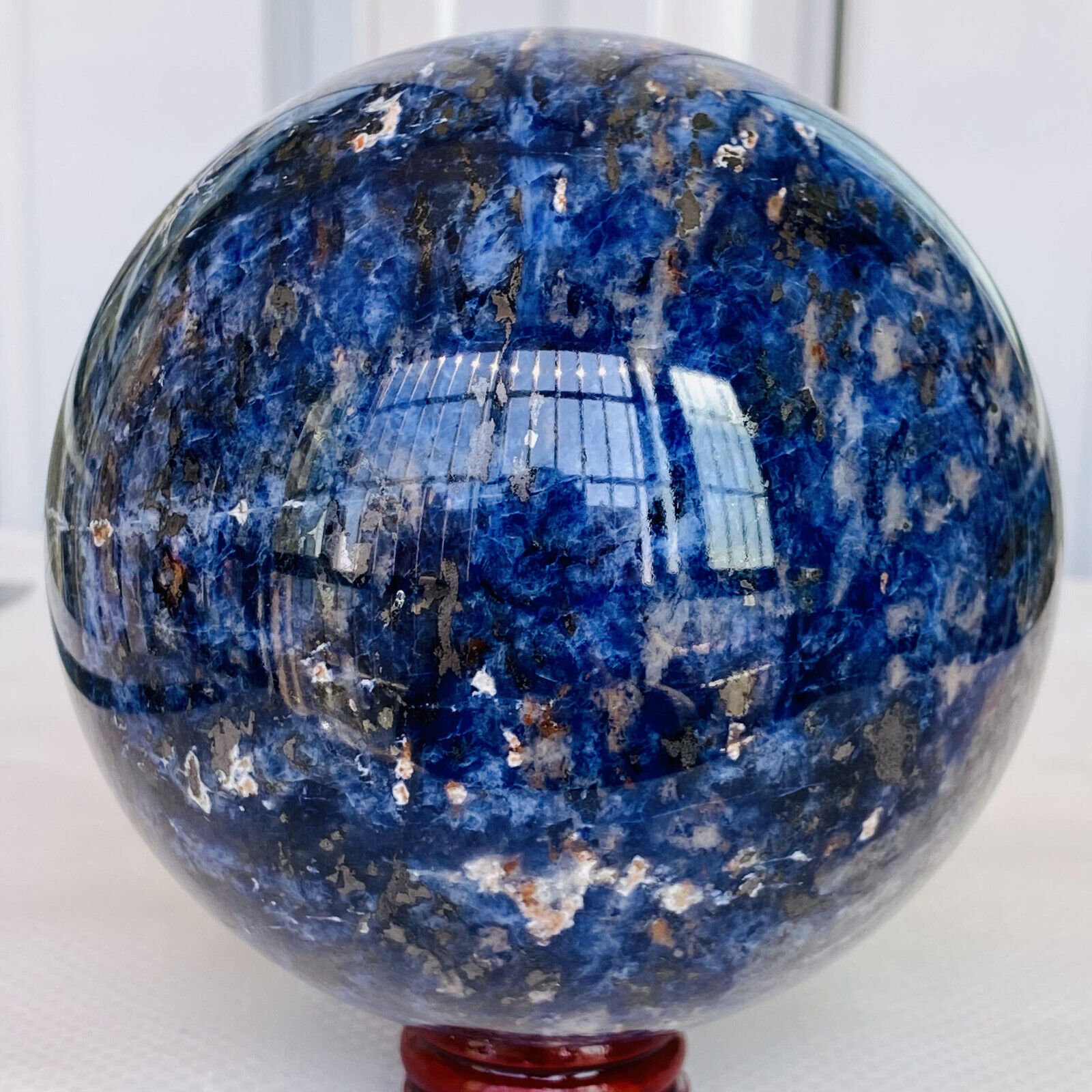 2060g Blue Sodalite Ball Sphere Healing Crystal Natural Gemstone Quartz Stone