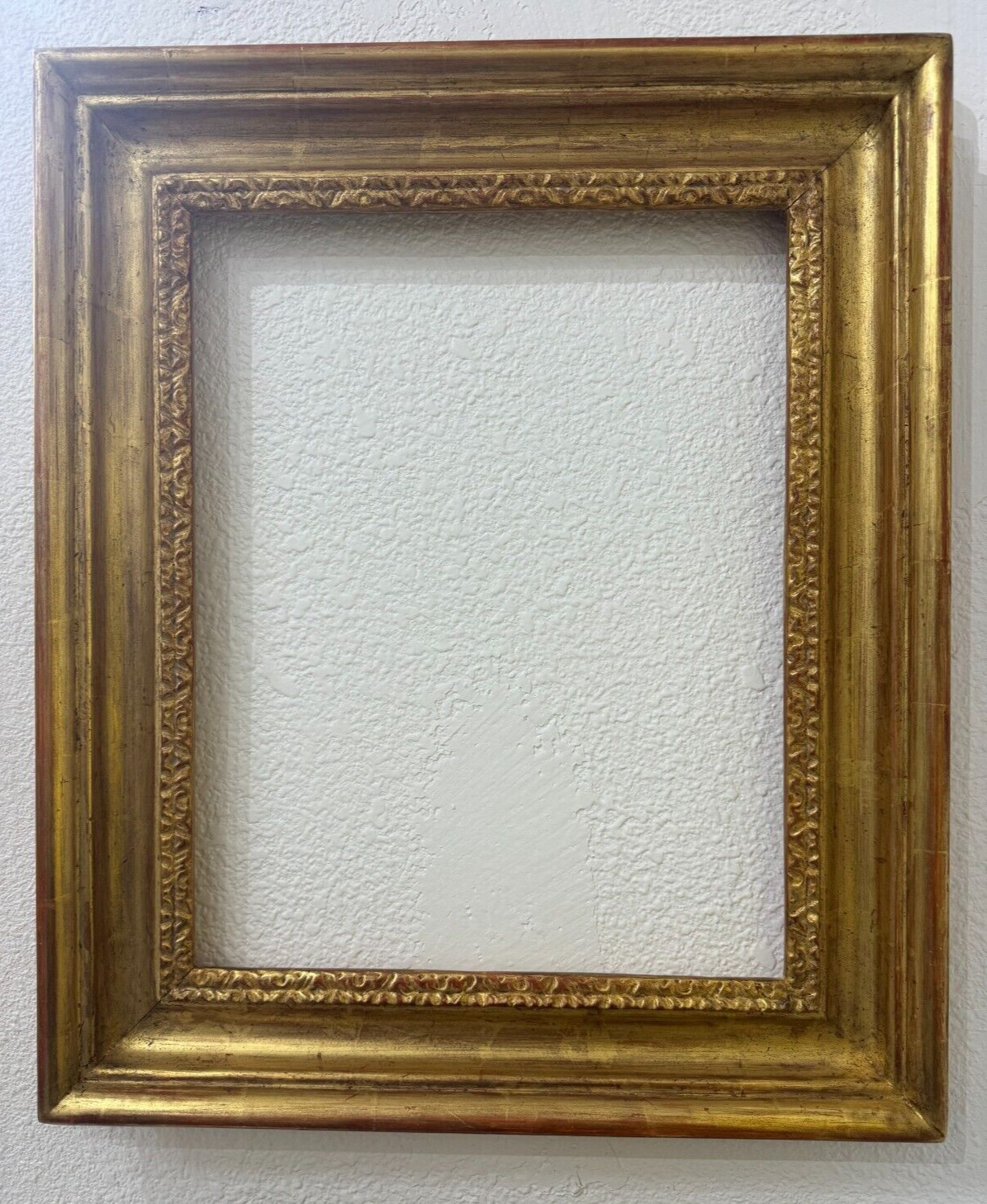antique real gold leaf picture frame 13 x 16 3/4 closed corner handmade