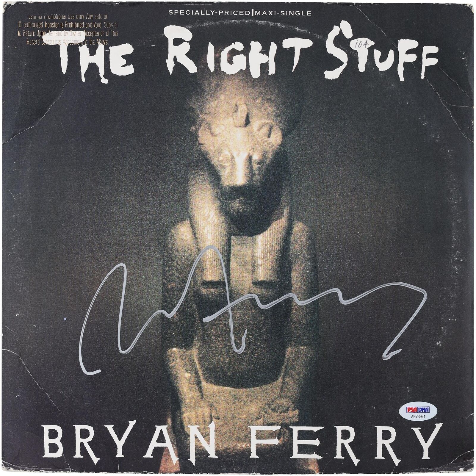 Bryan Ferry Autographed The Right Stuff Album PSA