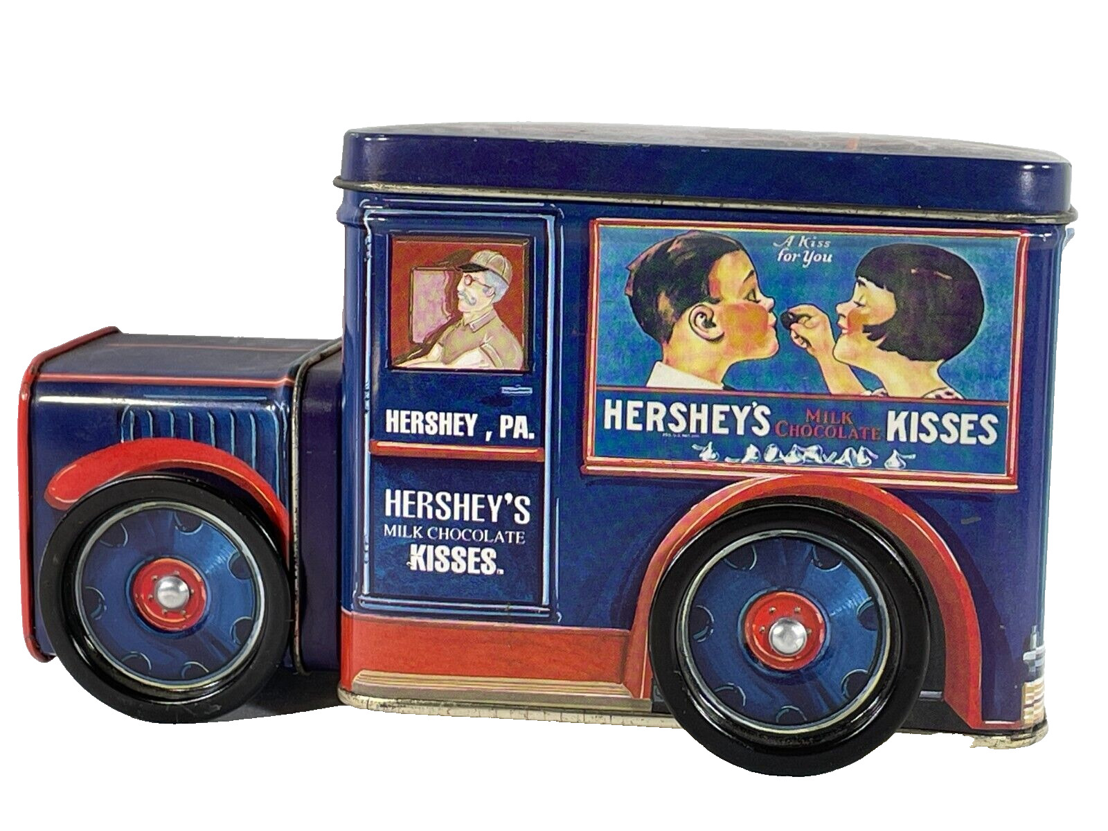 Vintage Hershey’s Milk Chocolate Kisses Tin Truck 1995 - Collectible & Cute