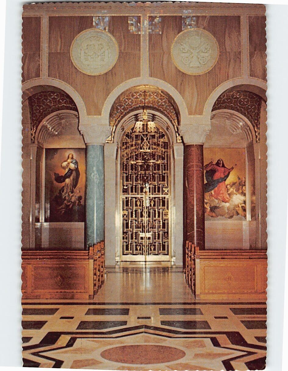 Postcard Bronze Grille The National Shrine Of The Immaculate Conception DC USA