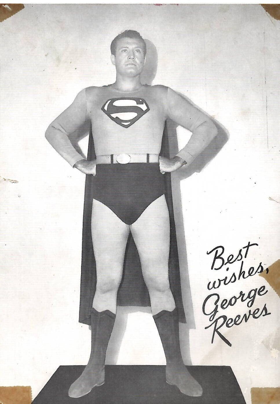 VINTAGE 1955 George Reeves Superman DC Comics Postcard