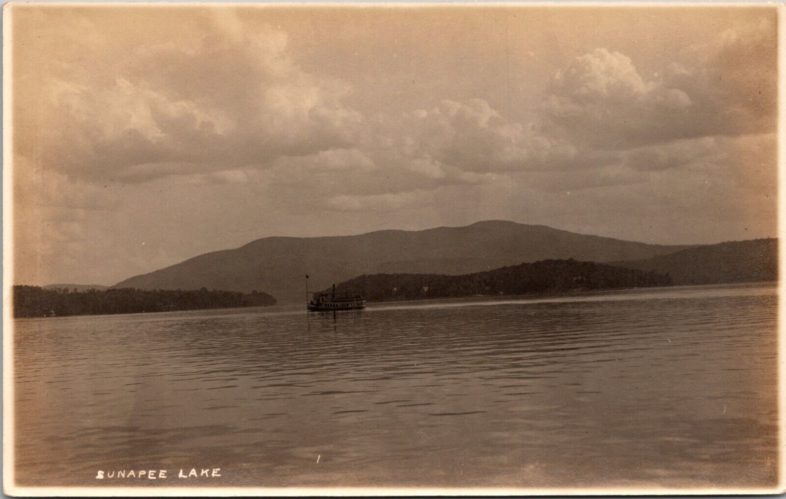 RPPC Postcard Pre 1918 - Steamboat On Lake Sunapee New Hampshire