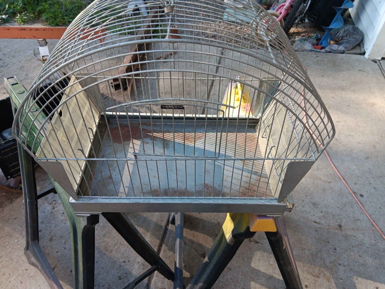 Antique Vintage Art Deco Hendryx Chrome Bird Cage