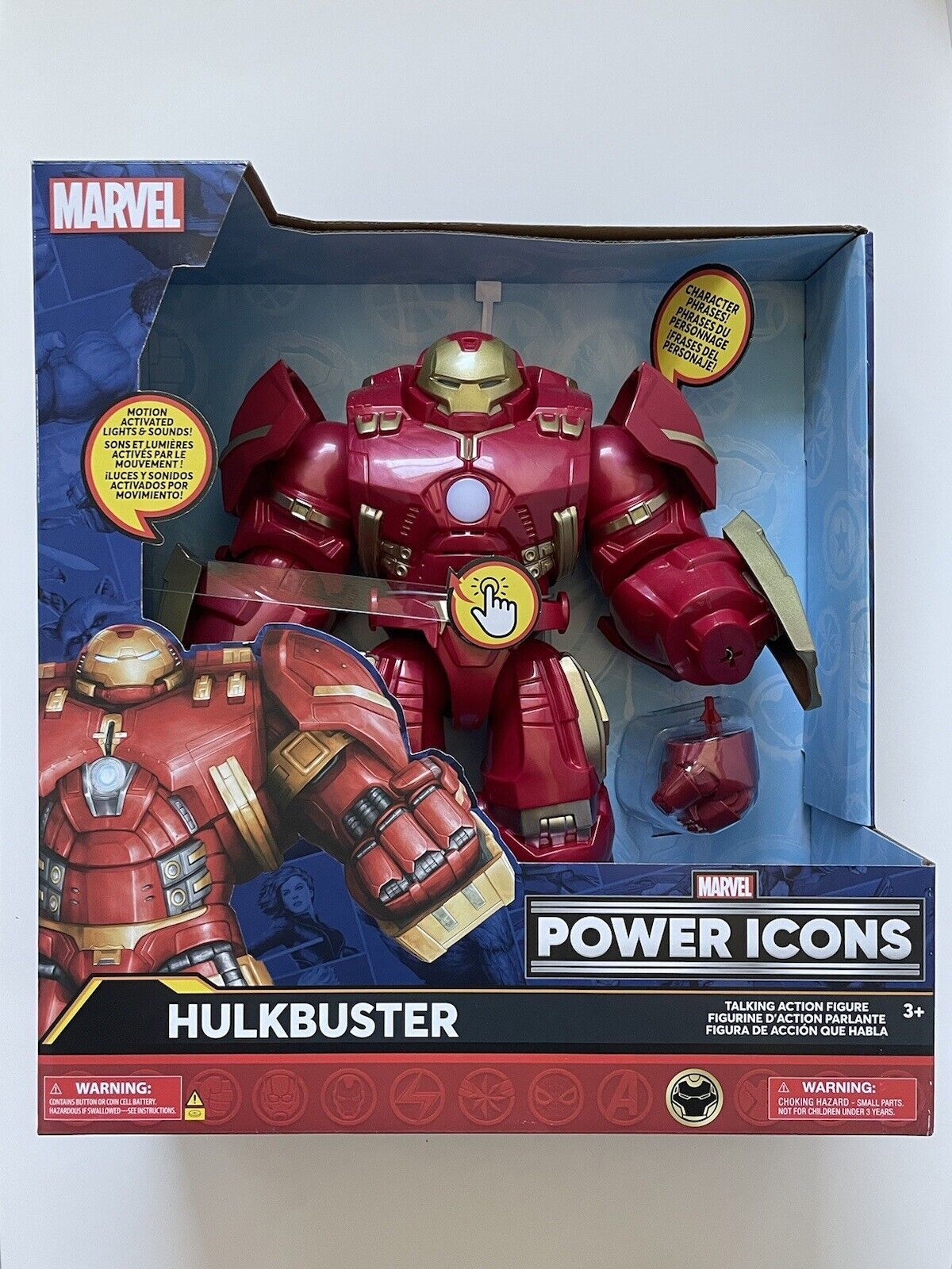 Disney Parks Marvel Power Icons Hulkbuster Action Figure Toy With Sound NEW 2023